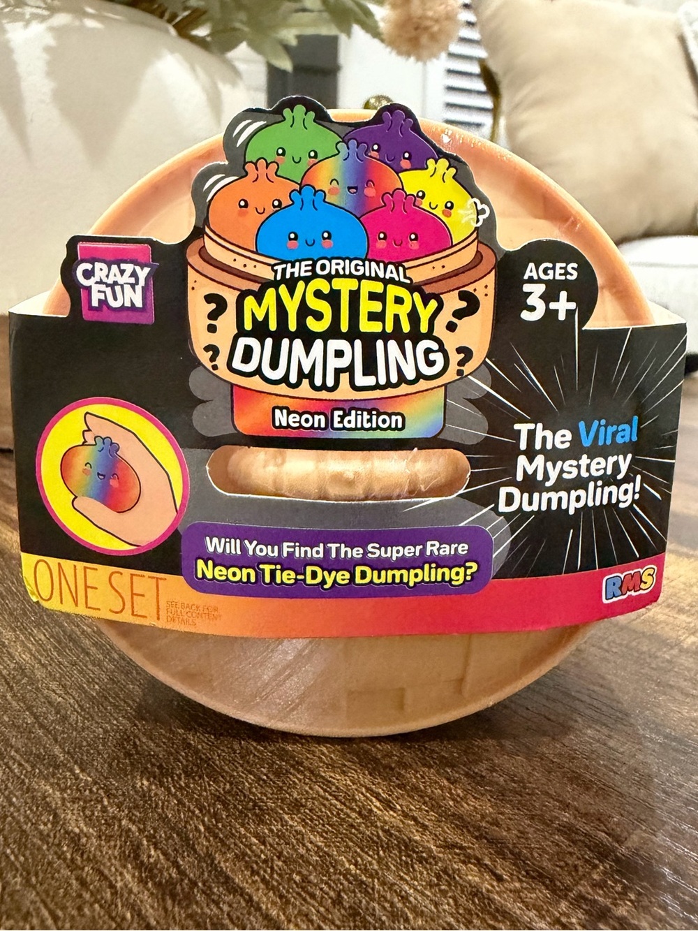 Neon Tie Dye Original Crazy Fun Mystery Dumpling Bun RMS Authentic Viral
